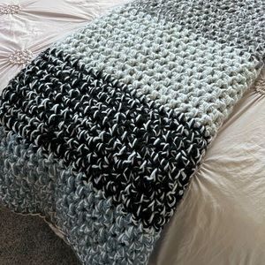 Handmade crotchet extra long throw.